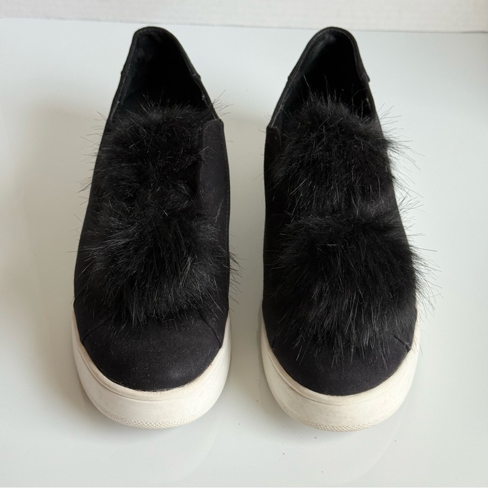 Steve Madden Furlie Faux Suede & Fur Pom Pom